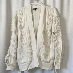 Who What Wear Cream Textured Cardigan